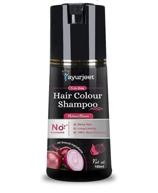 Natural Organic Hair Coloring Shampoo (180Ml) Chemical Free Unisex 1 Color