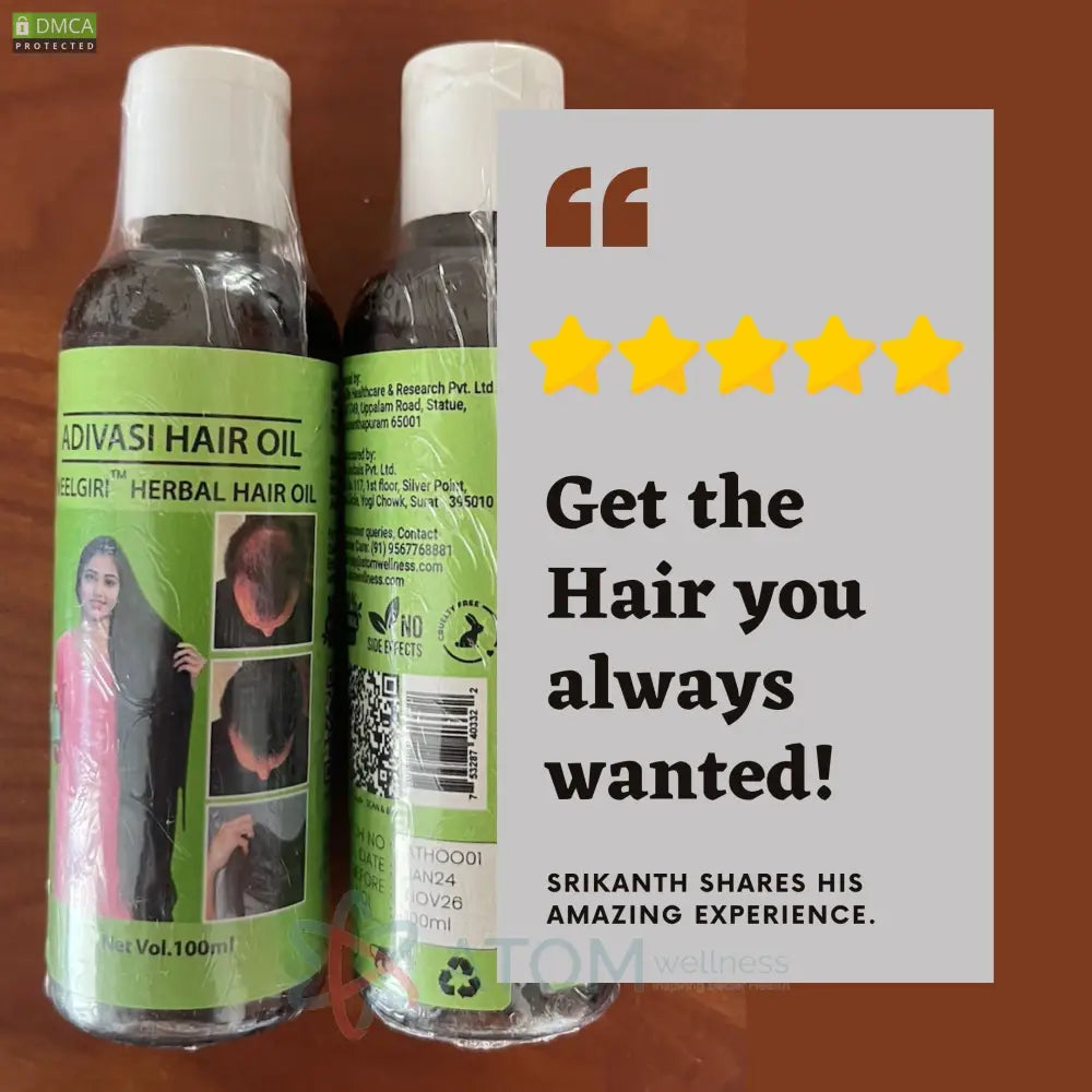 Original Adivasi Herbal Hair Oil 100Ml Buy1 Get 1 Free Hair Oil