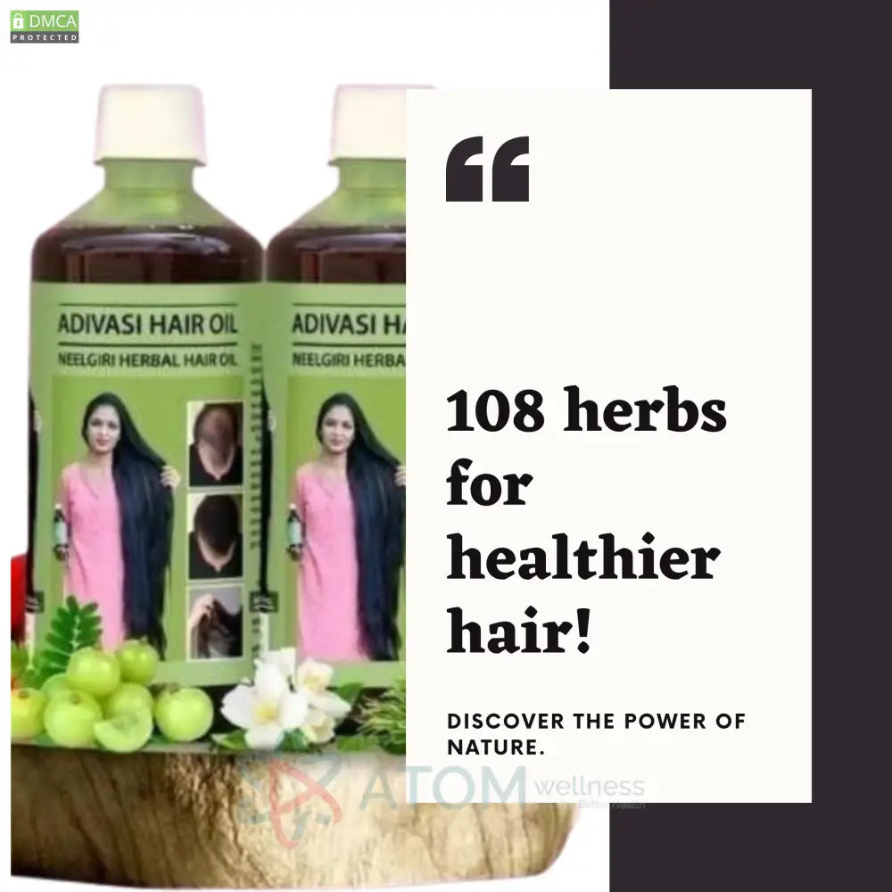 Original Adivasi Herbal Hair Oil 100Ml Buy1 Get 1 Free Hair Oil