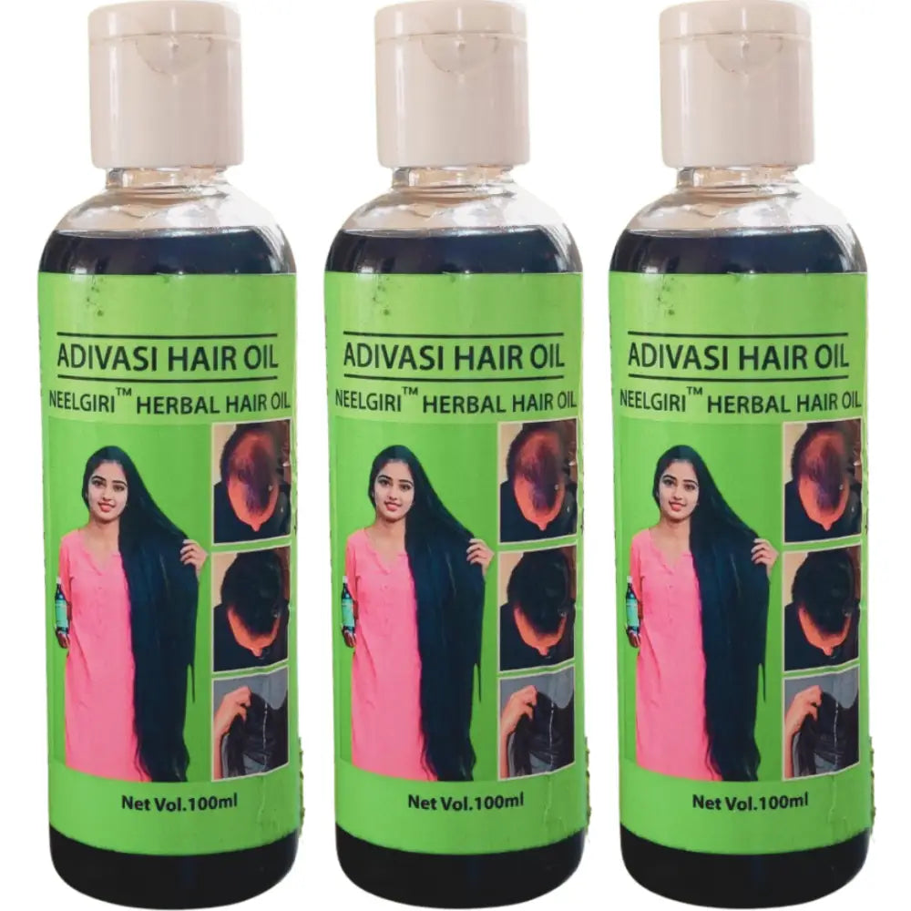 Original Adivasi Neelgiri™ Herbal Hair Oil 100Ml 3 Pack Hair Oil