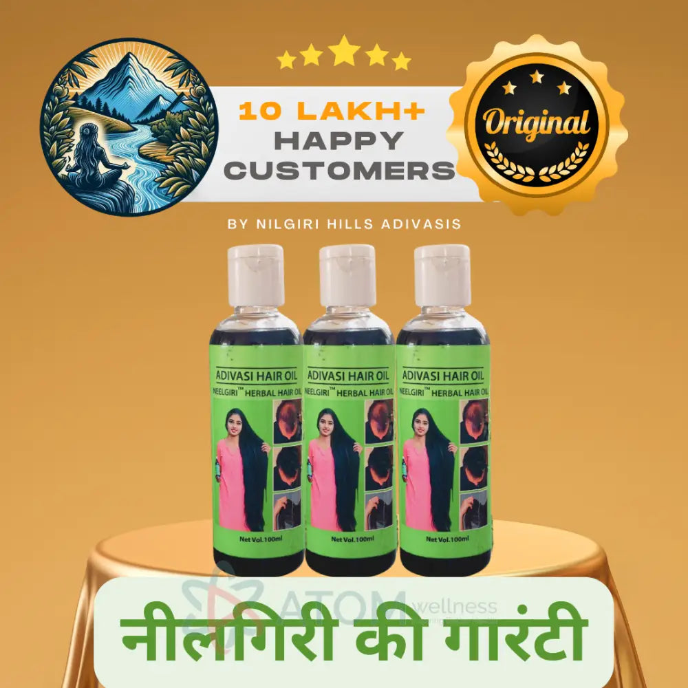 Original Adivasi Neelgiri™ Herbal Hair Oil 100Ml Hair Oil