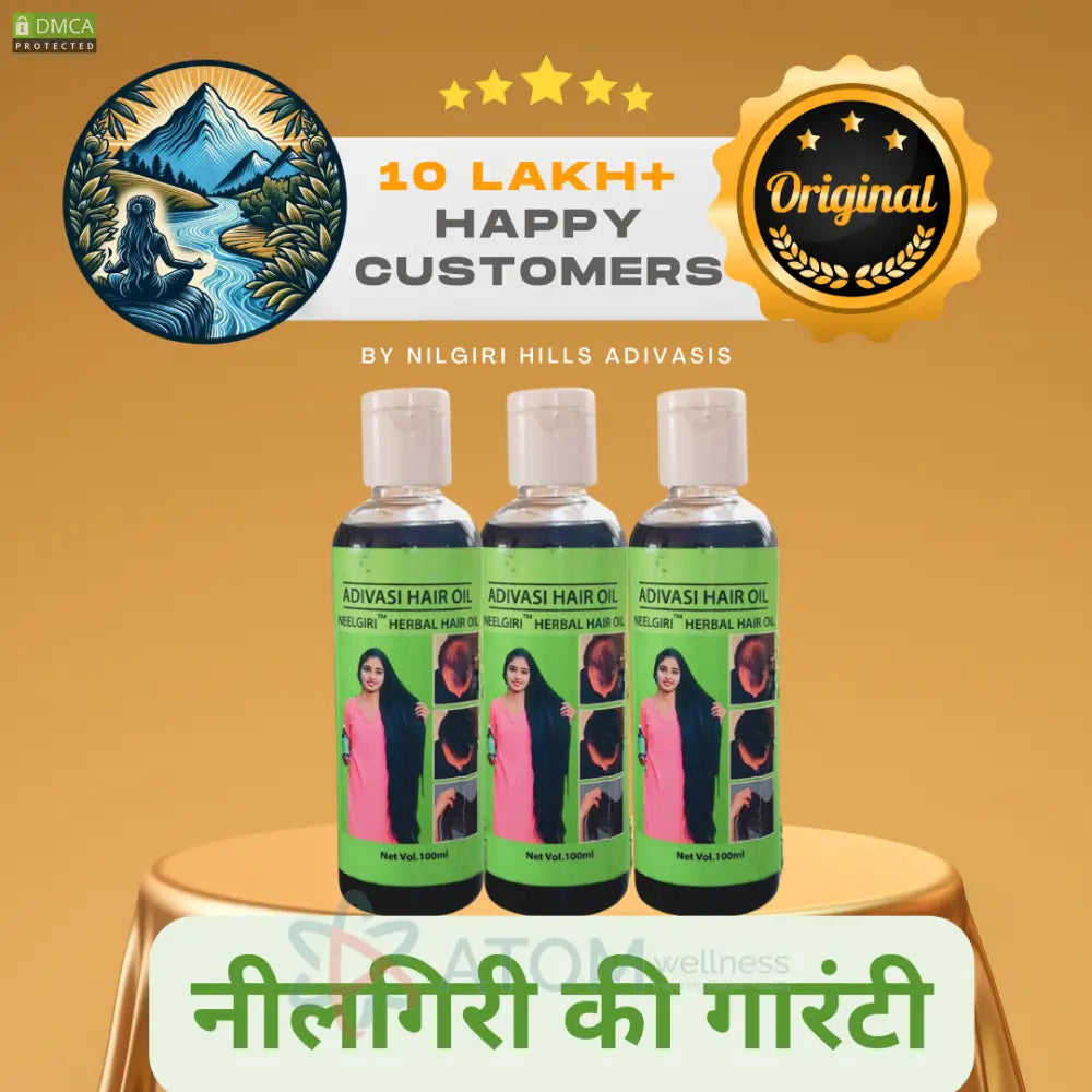 Original Adivasi Neelgiri™ Herbal Hair Oil 100Ml Hair Oil