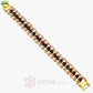 Genuine Paanch Mukhi Modern Rudraksha Bracelet With Gold Plating.