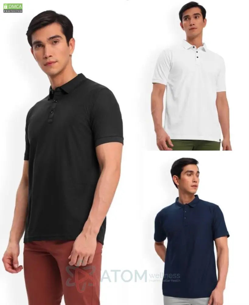 Poly Cotton Solid Half Sleeves Mens Polo T-shirt (Pack of 3)