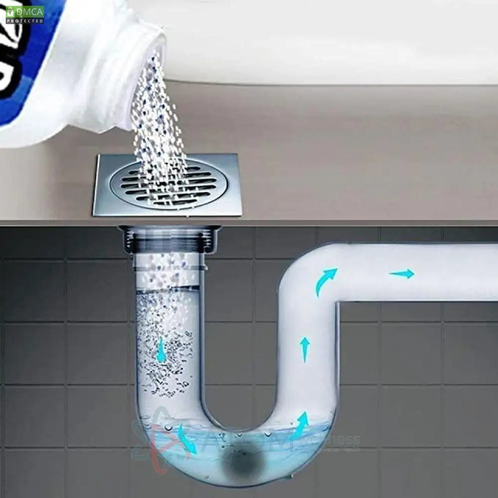 Powerful Drain Clog Cleaner Powder | Safe & Effective Sink Toilet & Pipe Blockage Remover