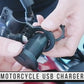 Waterproof Motorcycle USB Fast Charger (5V/2A) | Metal & ABS Bike Charger with Rear View Mirror Mount