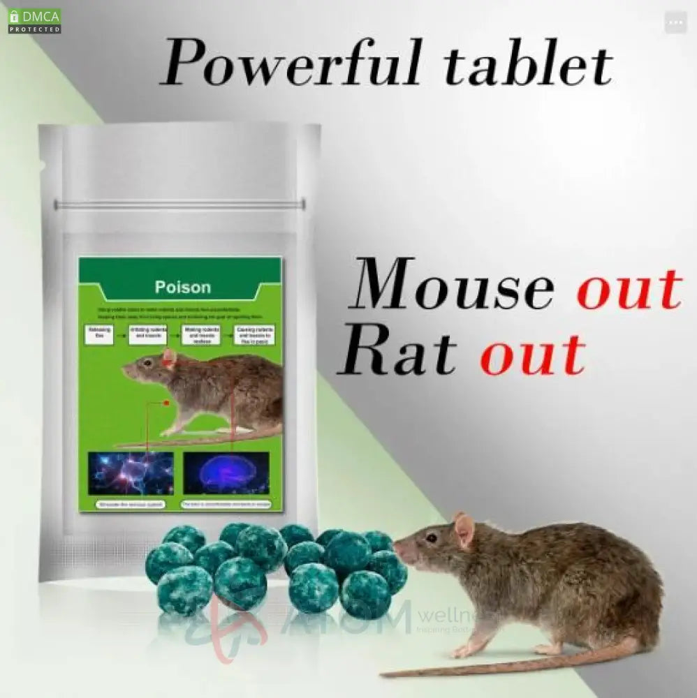 Poison RAT AND INSECT PEST Pellets Pack of 1 (15 Goli)