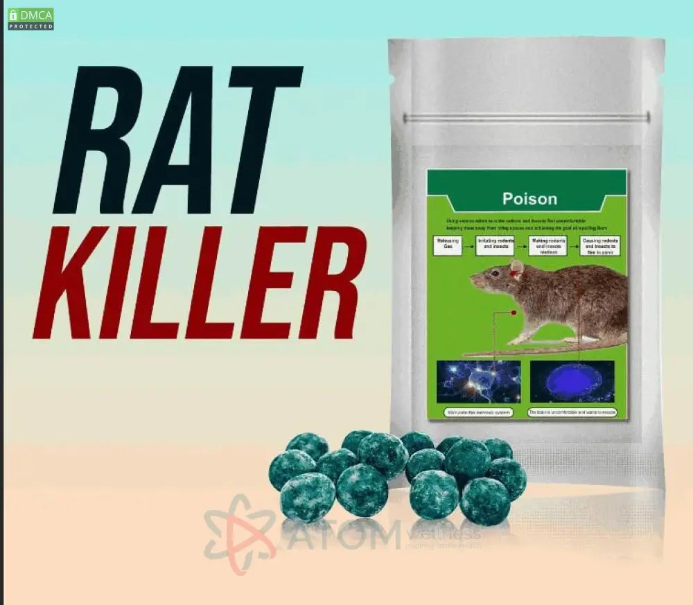 Poison RAT AND INSECT PEST Pellets Pack of 1 (15 Goli)