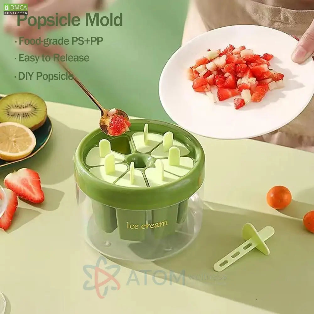 Reusable DIY 8 Pieces Ice Pop Mould