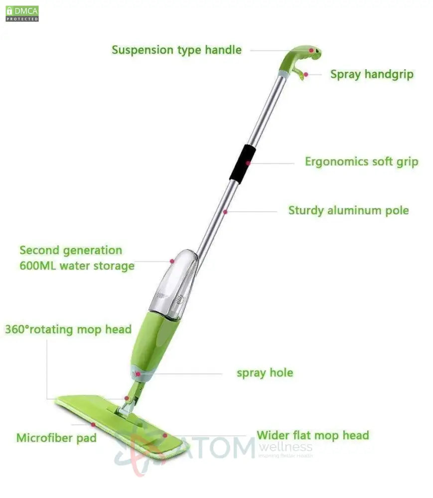 Spray Mop 360 Degree Handle Wet & Dry Microfiber Floor Spray Mop