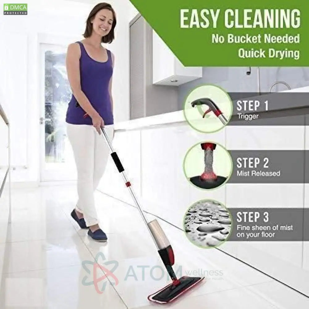 Spray Mop 360 Degree Handle Wet & Dry Microfiber Floor Spray Mop