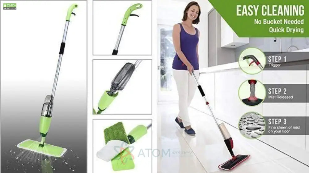 Spray Mop 360 Degree Handle Wet & Dry Microfiber Floor Spray Mop
