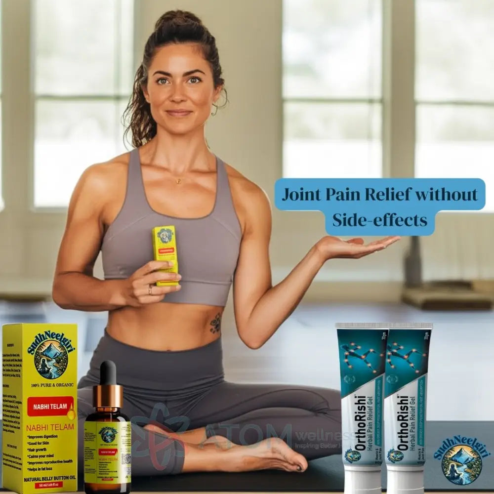 SudhNeelgiri Ayurvedic Nabhi Pain Relief Kit | India’s 1st Belly Button Oil + Herbal Pain Gel Combo | Doctor Crafted