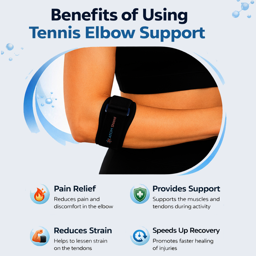Premium Tennis Elbow Support Band for Men & Women | Adjustable Compression Brace for Sports, Gym, Badminton & Weightlifting