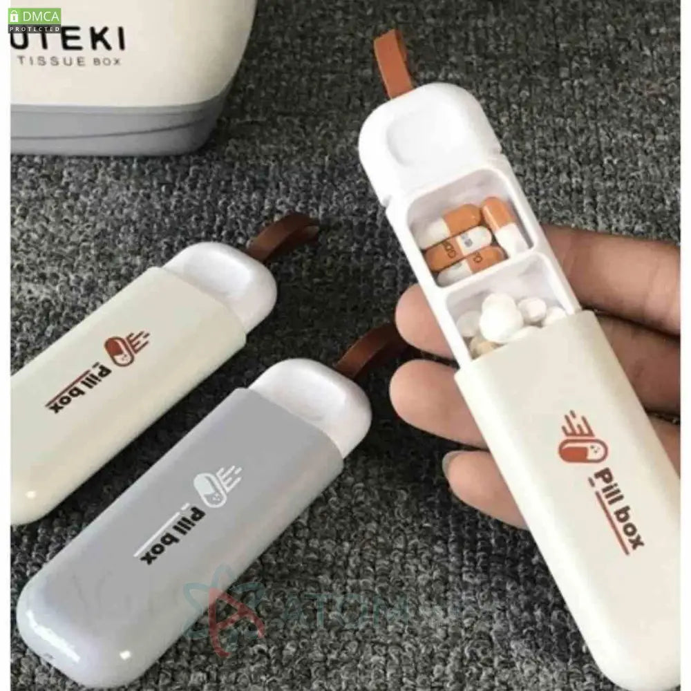 Three-Compartment Small Pill Organizer Box