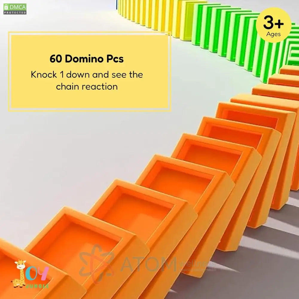 Train Toy Domino Set for Kids BPA Free Plastic with Sound Effects