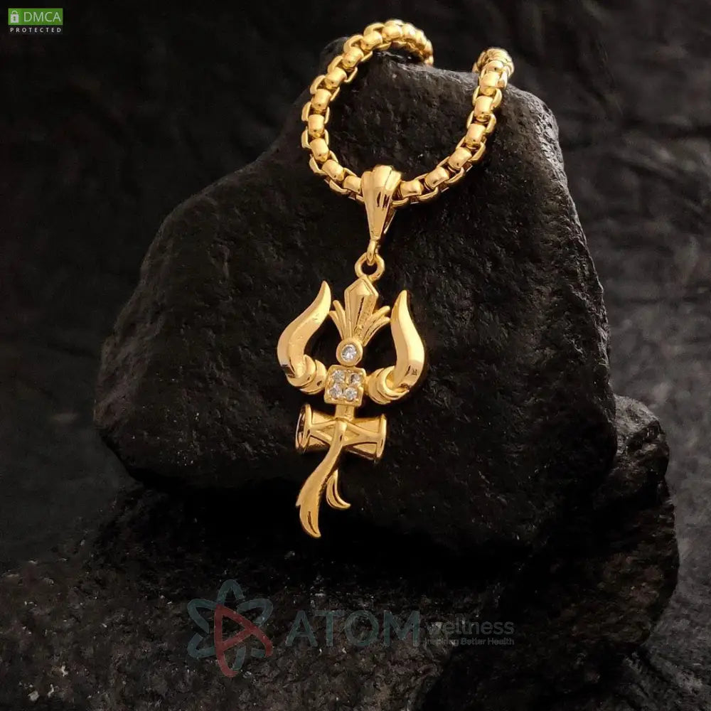Trishul Pendant With Chain