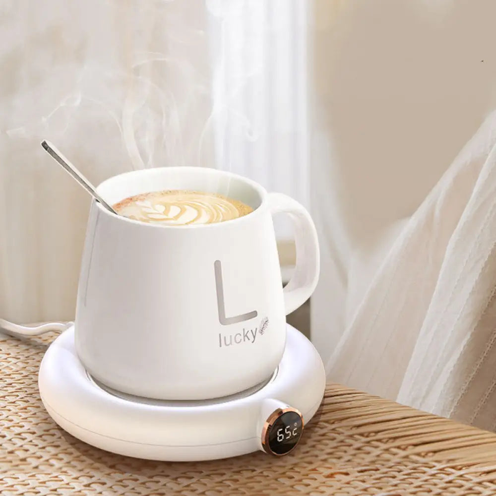 Usb Sleek Coffee Mug Smart Warmer With Led Digital Display 3 Temperature Modes M306 White /