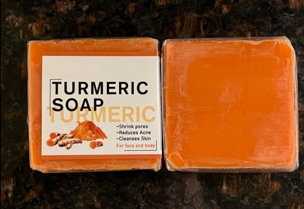 Organic Natural Anti Acne Turmeric Soap for Body & Face 200g (Pack Of 2)