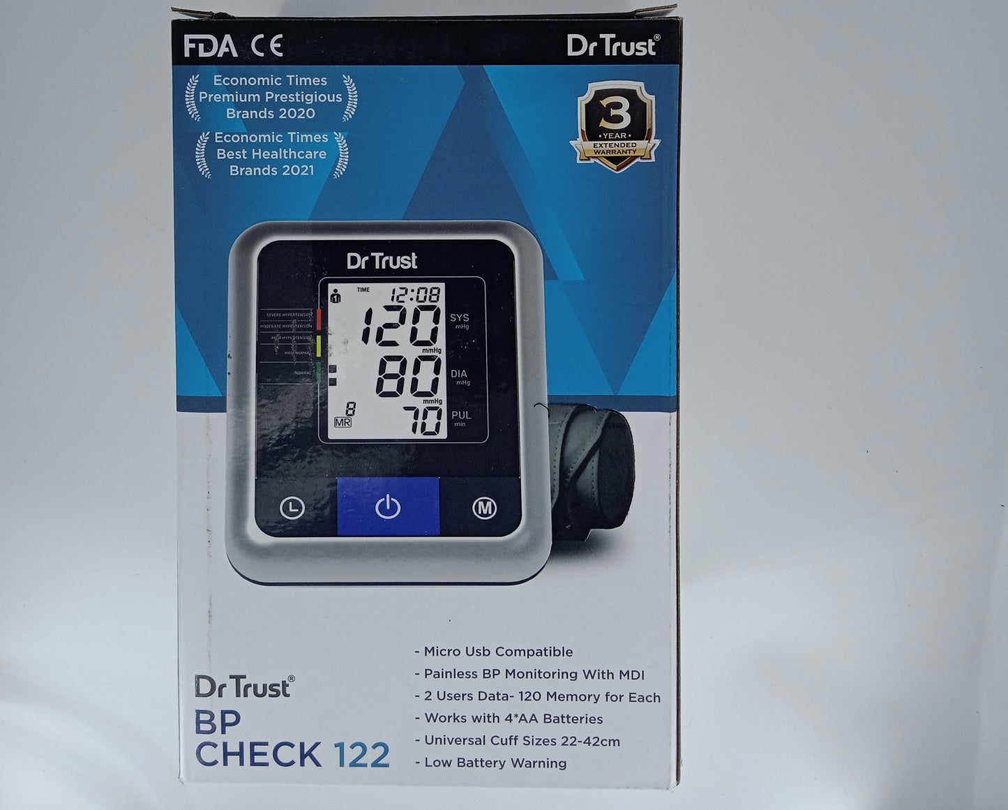 Dr Trust Digital BP Monitor with FREE 1 Box of 50s 3 Ply surgical disposable Mask