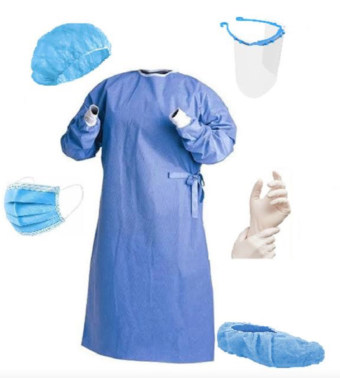 Surgeon Gown PPE Kit at wholesale prices with door delivery globally